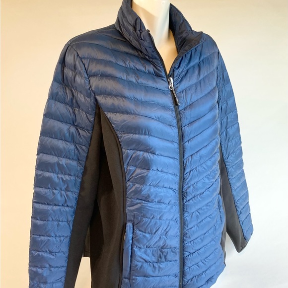 New 32 Degrees Blue Nylon Black Polyester Down Puffer size XL - Picture 8 of 12